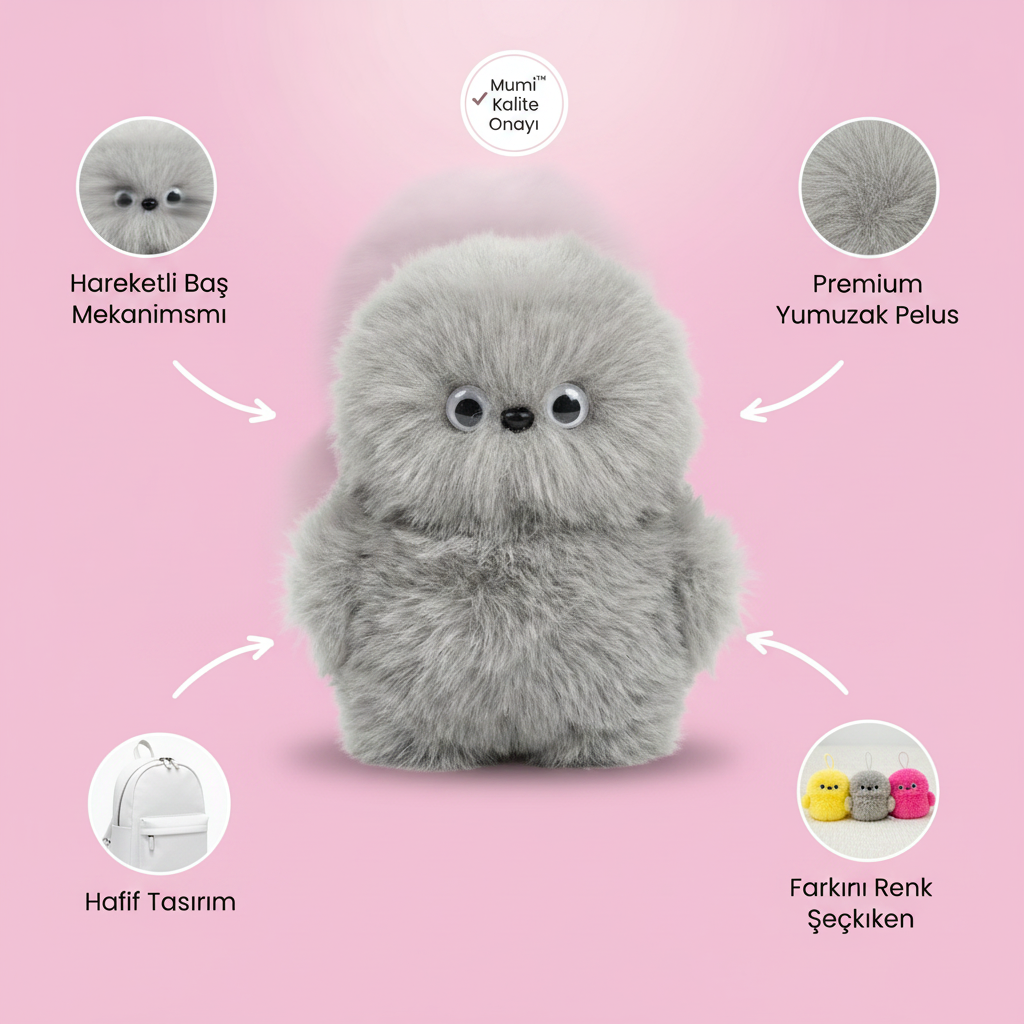 Mumi™ Hareketli Peluş Çanta Arkadaşı