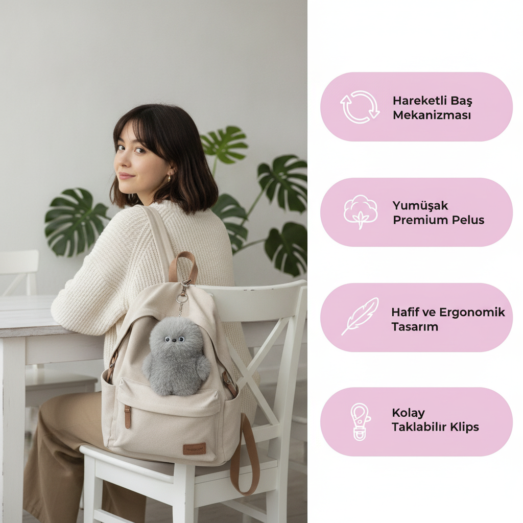 Mumi™ Hareketli Peluş Çanta Arkadaşı
